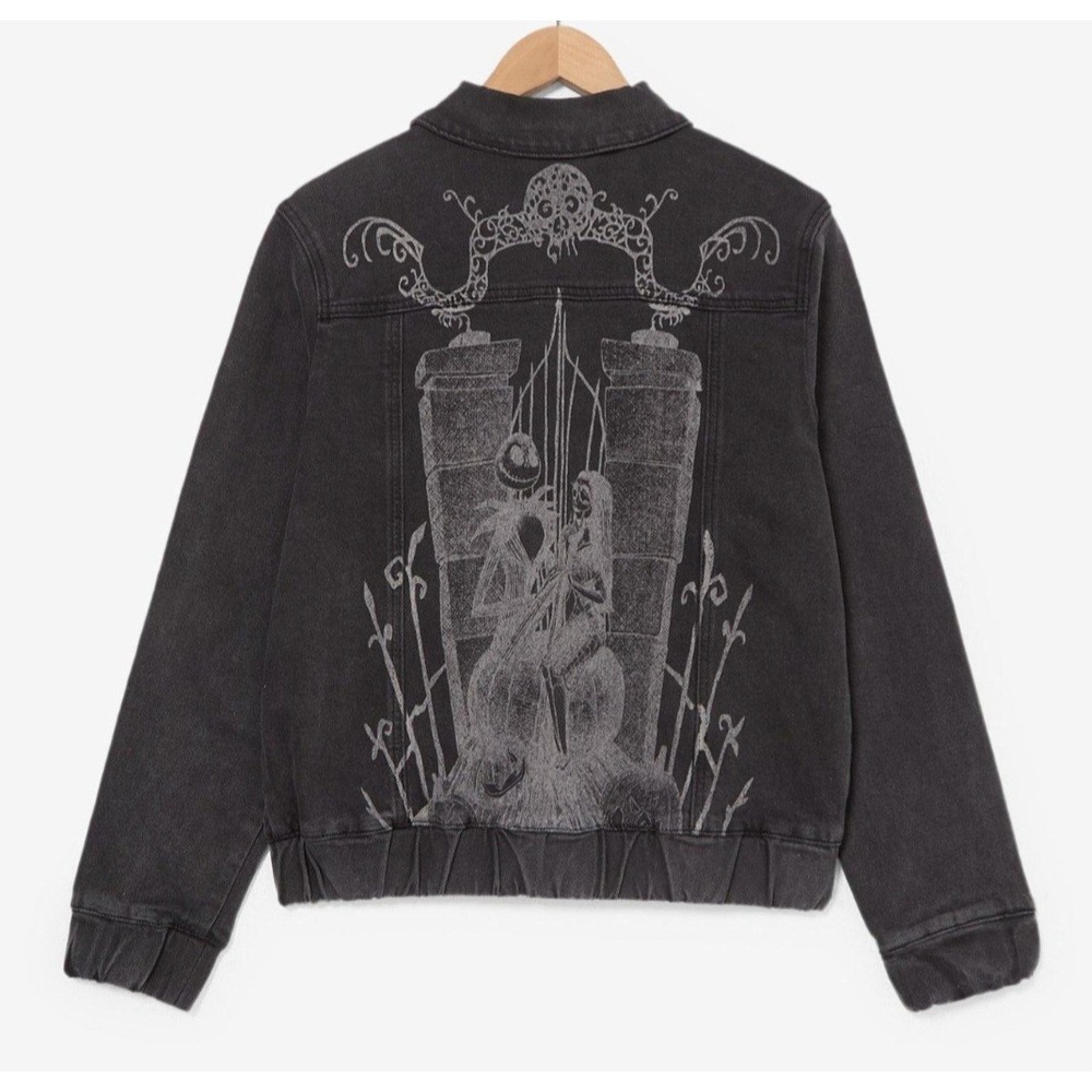 Disney The Nightmare‎ Before Christmas Jack & Sally Denim Work Jacket Womens XL
